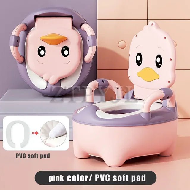 Children's Pot 1 - 6 Years Old Upgraded Cute Duck Baby Toilet Seat Baby Potty Portable Stool Boys & Girls Safe Trainer Seat WC - KIWI UNIVERS