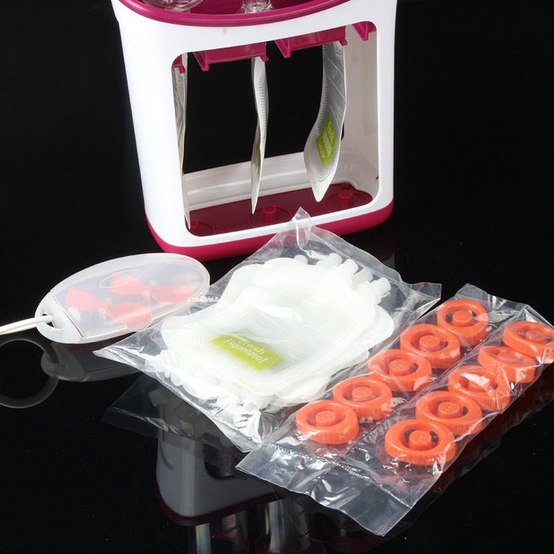 Station de préparation des aliments pour bébé, conteneurs de stockage, machine à emballer les purées de fruits - KIWI UNIVERS