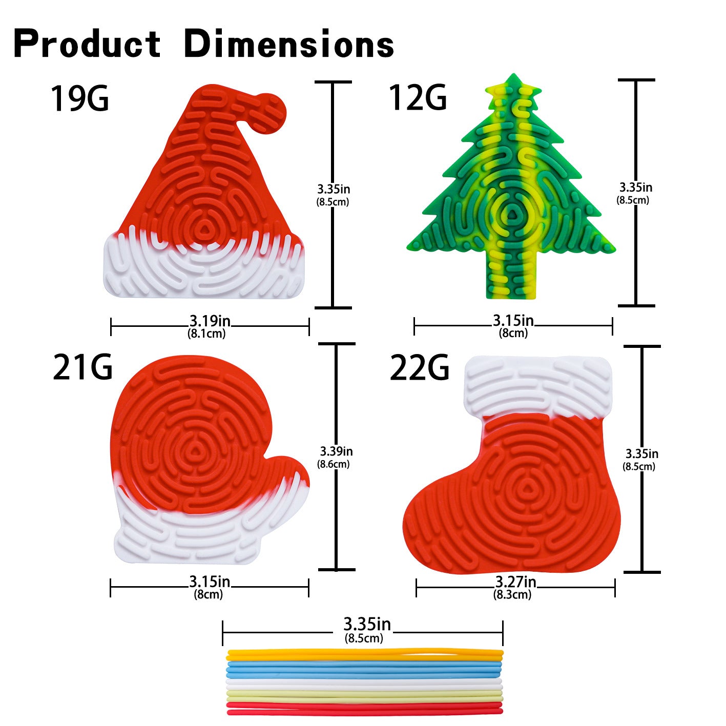 Jouet sensoriel Noël en silicone - KIWI UNIVERS