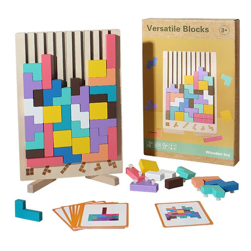 Puzzle en bois Tetris pour enfants - KIWI UNIVERS