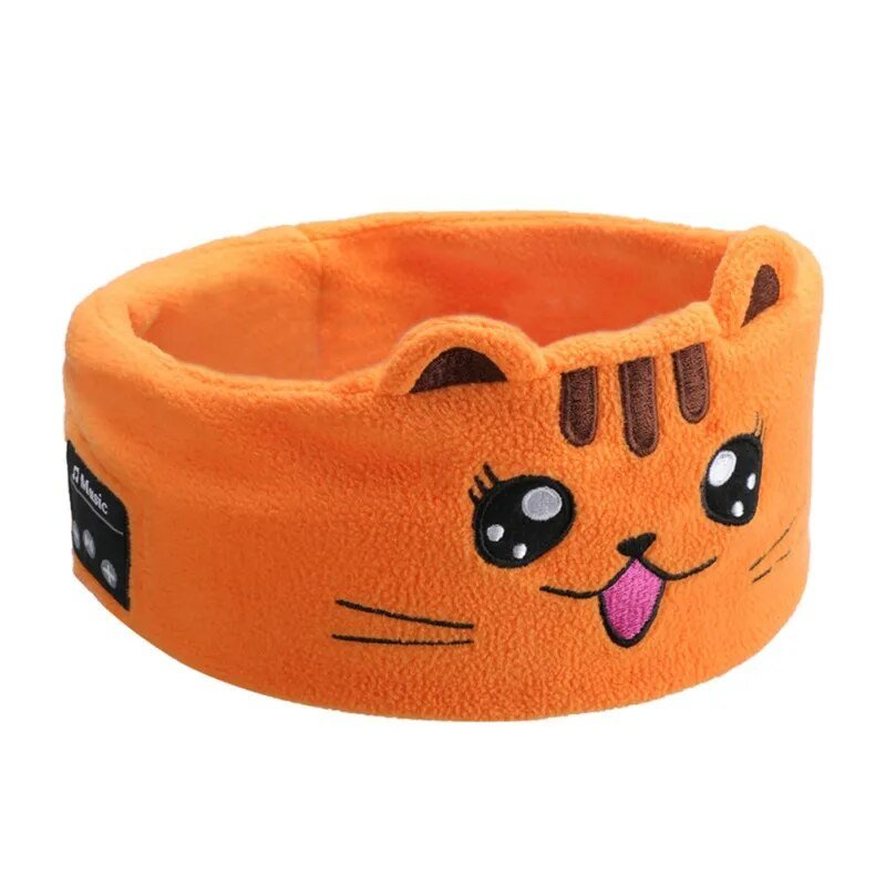 Soft Elastic Comfortable Wireless Music Earphones Kids Animal Sleeping Headphones Eye Mask Bluetooth V5.0 Headphones Headband - KIWI UNIVERS