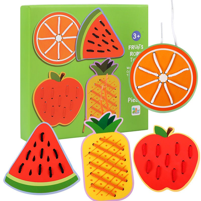 Cartoon Large Animal Fruit Threading Board Children's Early Education Exercise Baby's Fingers Flexible Concentration Educational Toys - KIWI UNIVERS