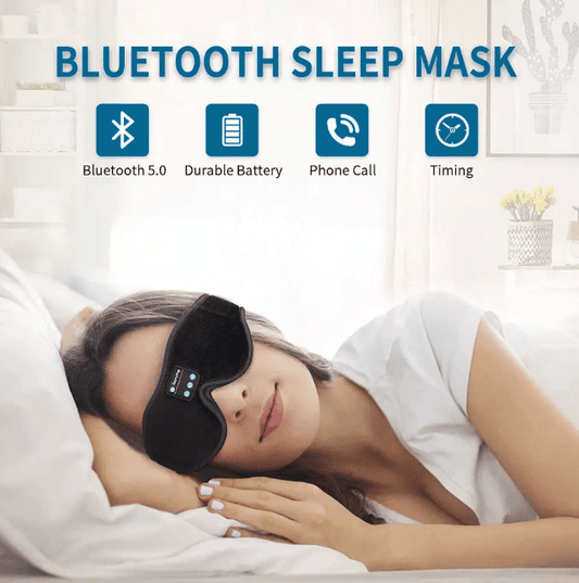 3D Bluetooth Eye Mask Headset Wireless Music Bluetooth Eye Mask New Sleep Bluetooth Eye Mask Stereo - KIWI UNIVERS