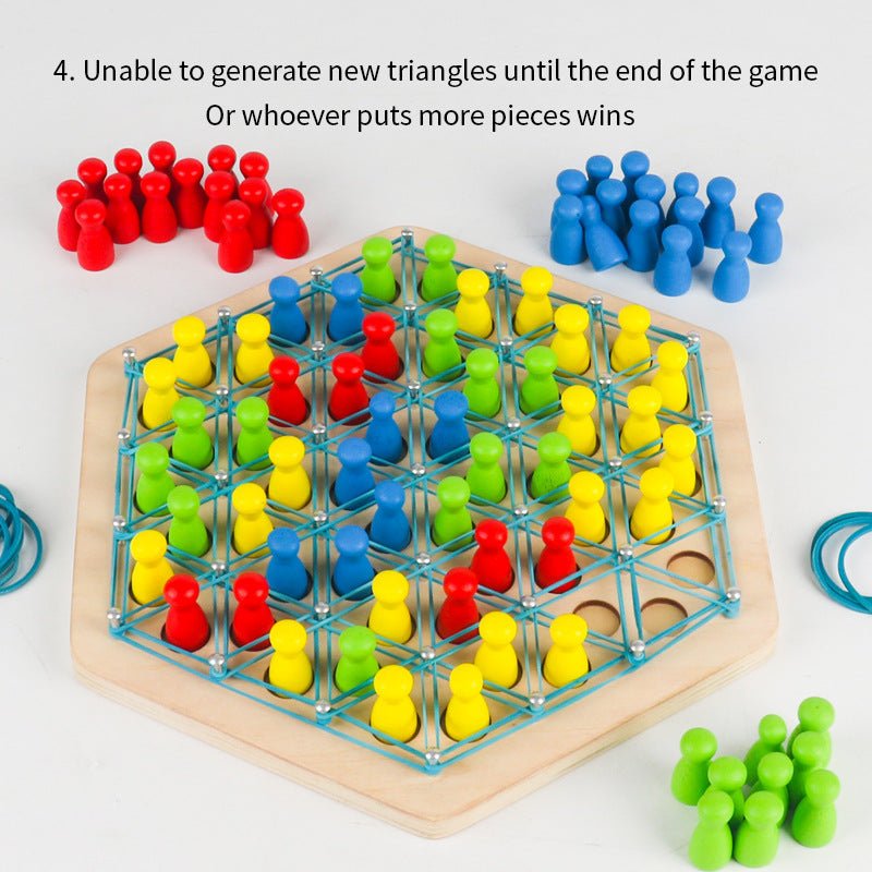 Christmas toys, gifts, geometric triangles, chain chess games, children's puzzle thinking, parent - child interaction, intellectual development, wooden toys - KIWI UNIVERS