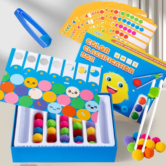 Montessori enlightenment early education clip ball classification game children's color matching toy - KIWI UNIVERS