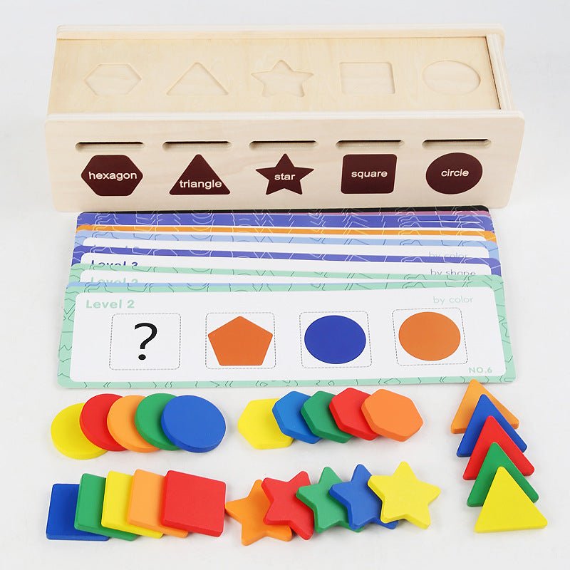 Children's classification, shape, color, cognitive matching, teaching aid box, storage box, exercise, hand eye coordination, toys - KIWI UNIVERS
