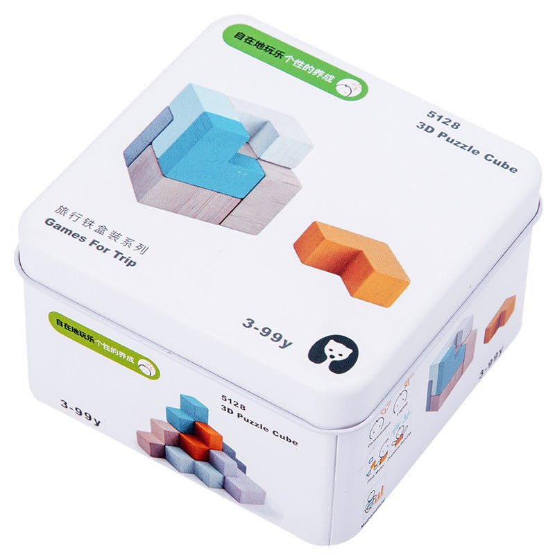 Children's Educational Travel Iron Box Rubik's Cube Puzzle Building Block Gyro Baby Early Education Cognitive Boy And Girl Toys - KIWI UNIVERS