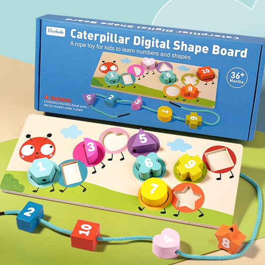 Geometric Shape Cognitive Matching Toys, Children's String Panel, Handheld Board, Jigsaw Puzzle, and Board Assembly Teaching Aids - KIWI UNIVERS