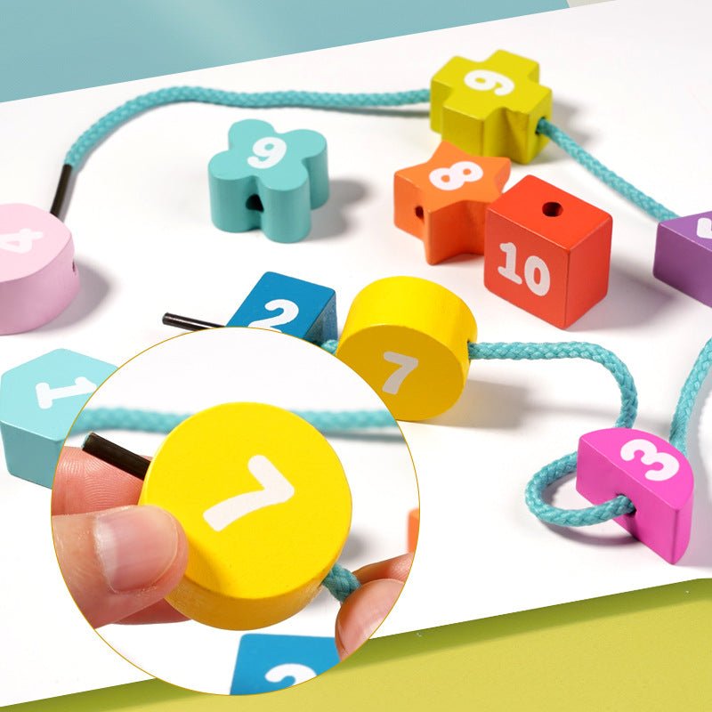 Geometric Shape Cognitive Matching Toys, Children's String Panel, Handheld Board, Jigsaw Puzzle, and Board Assembly Teaching Aids - KIWI UNIVERS