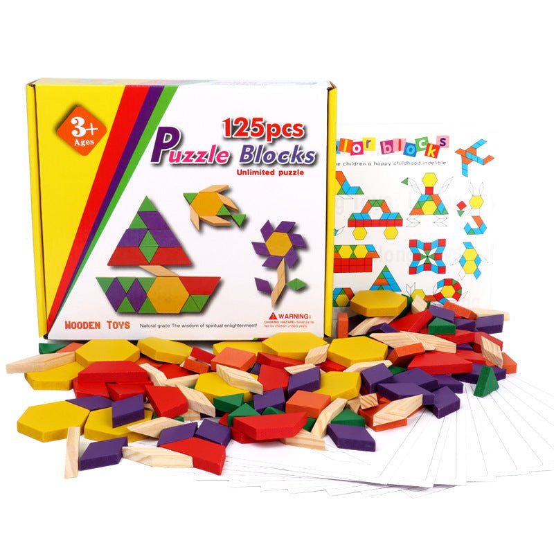 Children's Puzzle Tangram Puzzle 3 - 4 - 6 Year Old Elementary School Students Creative Boys and Girls Early Education Wooden Toys - KIWI UNIVERS