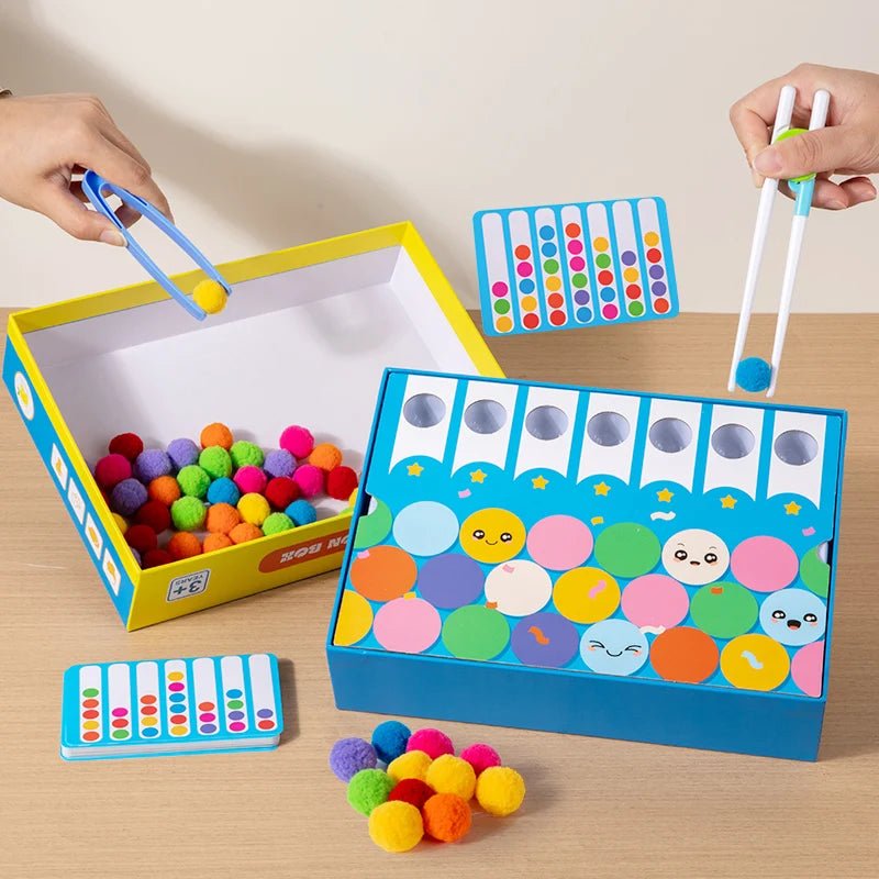 Montessori enlightenment early education clip ball classification game children's color matching toy - KIWI UNIVERS