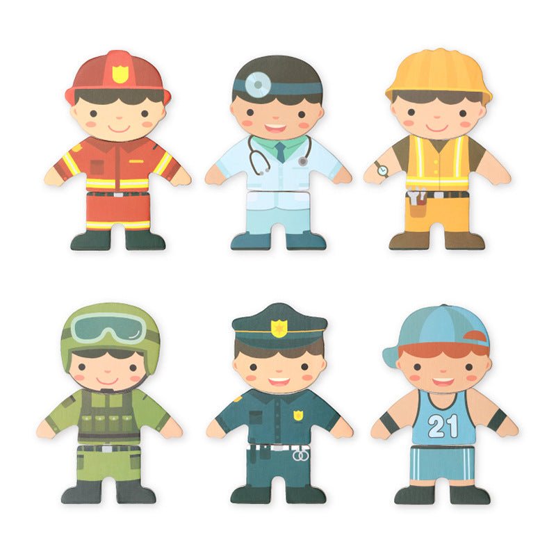 GoryeoBaby Children's Occupational Dressup Bear Dressing Puzzle Three - dimensional Puzzle Building Blocks Early Education Wooden Toys - KIWI UNIVERS