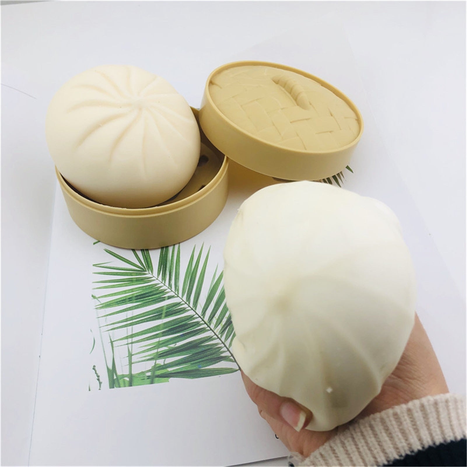 Stress Relief Toy Decompression Sensory Fidget Toy Unzip Toy Steamed Stuffed Bun Simulation Fidget Toy Set - KIWI UNIVERS