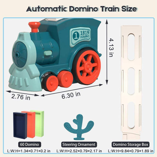 Hot Sale Development Train Toys Colored Dominoes Set 40/60/80/100 Electric Automatic Domino Train Toy - KIWI UNIVERS