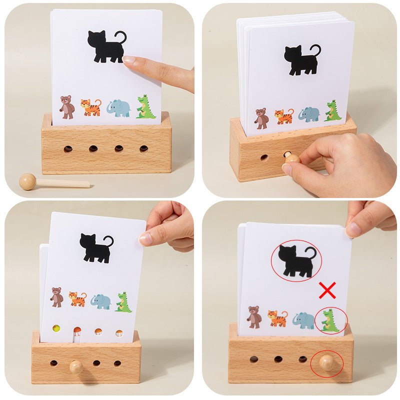 Fun Logic Thinking Puzzle Card Game Children's Early Education Puzzle Training Observation Pairing Wooden Christmas Toys Gift - KIWI UNIVERS