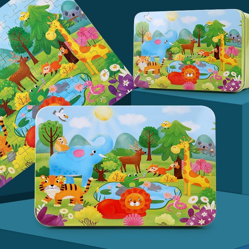 Puzzle en Bois 100 Pcs pour Enfants - KIWI UNIVERS