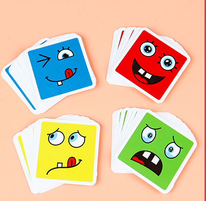 Wooden Face Rubik's Cube Pairing Massum Wood Children Puzzle Parent - child Table Game Challenge Card - KIWI UNIVERS