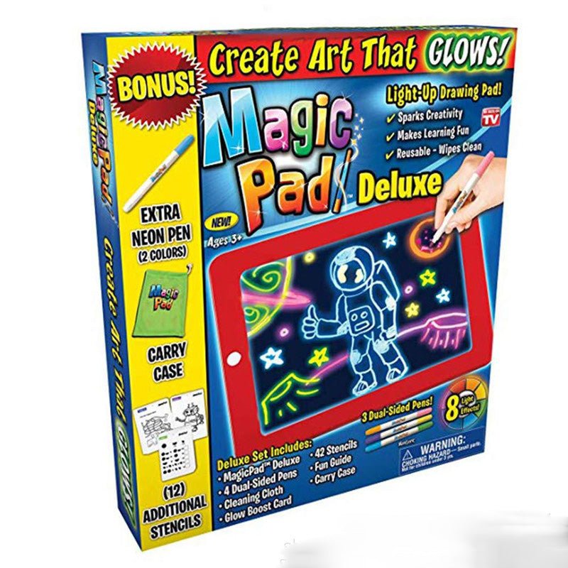 3D Magic Drawing Pad Luminous Light Drawing Board Graffiti Doodle Tablet Magic Draw with Light Kids Painting Fun Educational Toy - KIWI UNIVERS