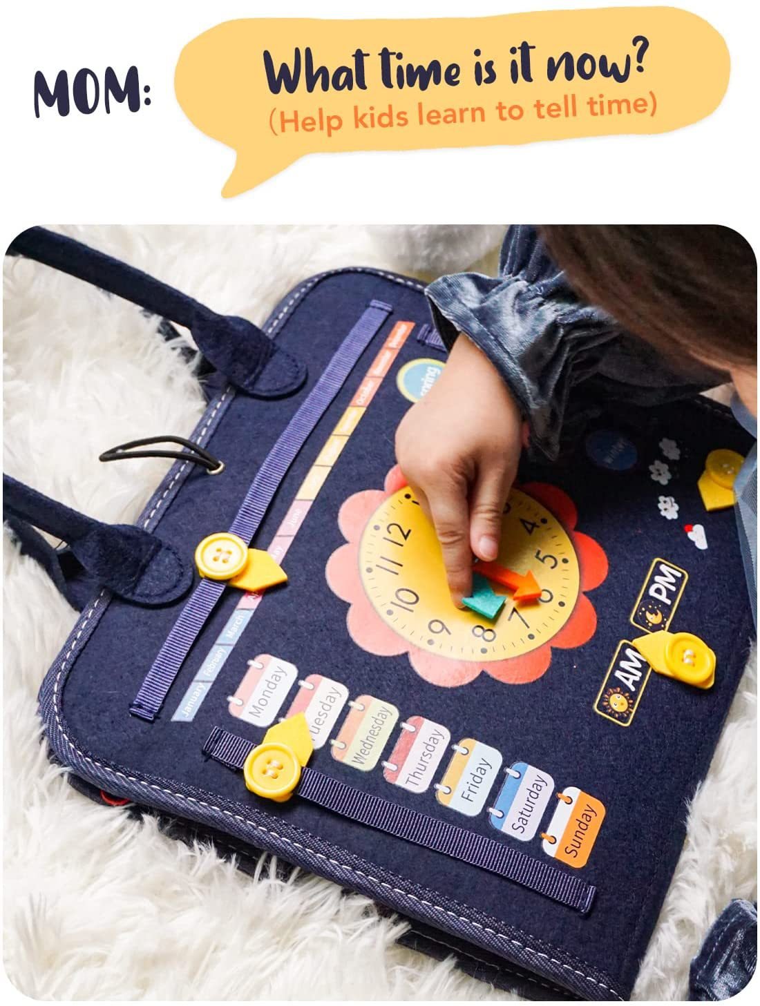 Sac Montessori pour rangement éducatif enfant - KIWI UNIVERS