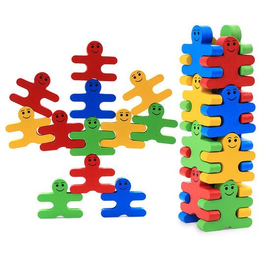 Jouets éducatifs en bois : blocs empilables - KIWI UNIVERS