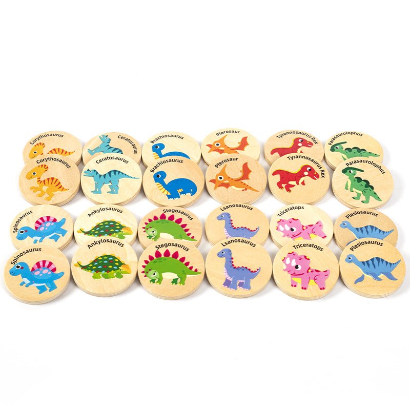 Christmas Toy Gift Dinosaur Find Same Game Children's Puzzle Dinosaur Cognitive Concentration Memory Ability Training Wooden Toy - KIWI UNIVERS