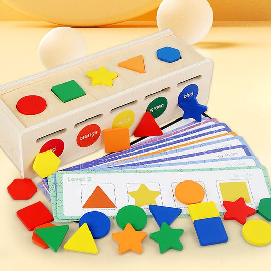 Children's classification, shape, color, cognitive matching, teaching aid box, storage box, exercise, hand eye coordination, toys - KIWI UNIVERS