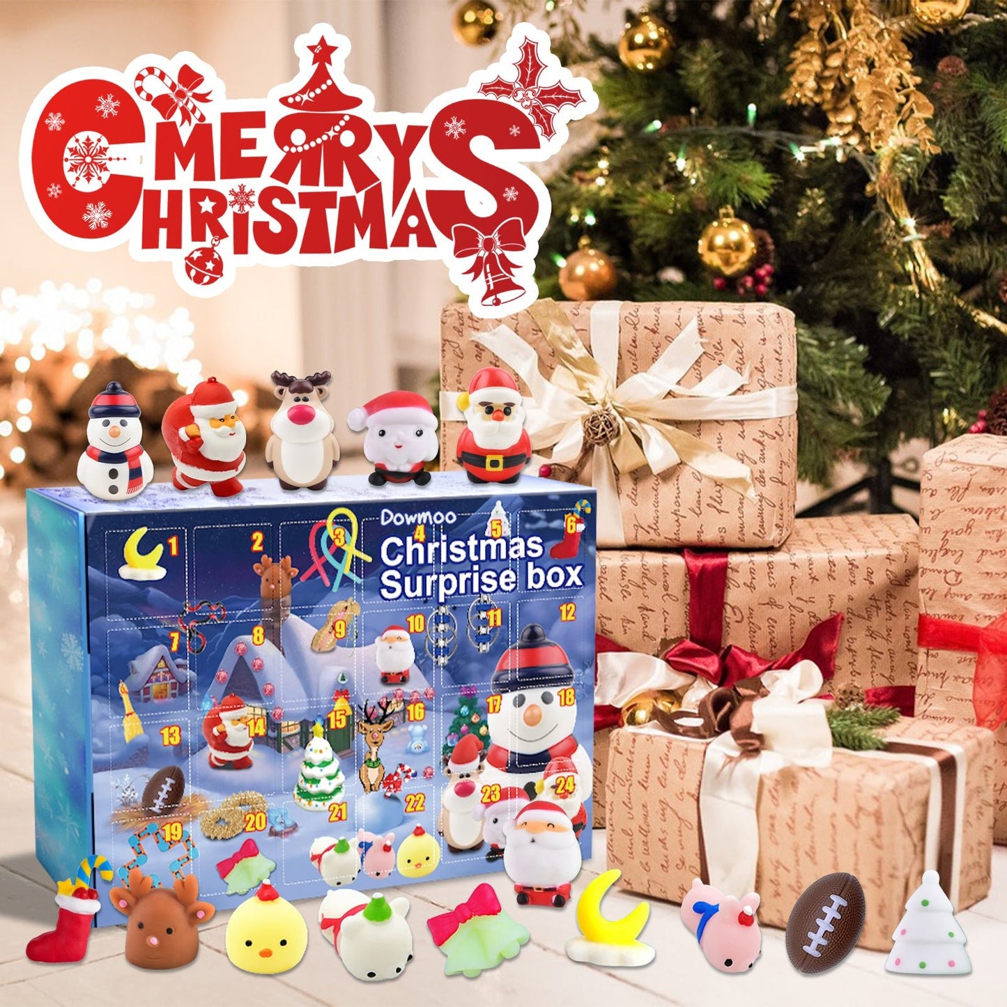 Christmas Surprise Blind Box, Christmas Relief Toys Celebration Atmosphere 24 Random Hidden Blind Box Gifts - KIWI UNIVERS