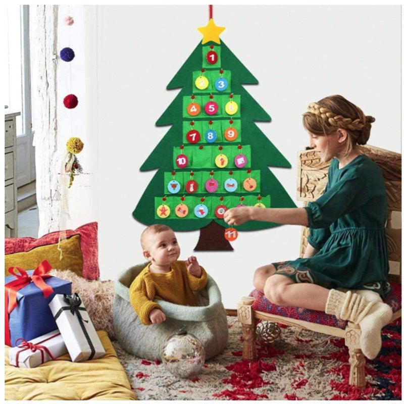 Felt Christmas Tree DIY Digital Three - Dimensional Christmas Decoration Printing Calendar Pendant Children's Toys - KIWI UNIVERS