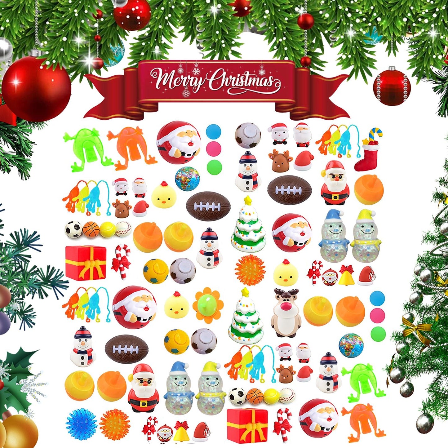 Christmas Surprise Blind Box, Christmas Relief Toys Celebration Atmosphere 24 Random Hidden Blind Box Gifts - KIWI UNIVERS