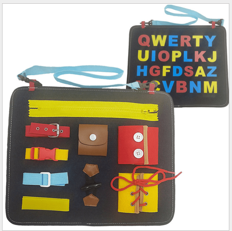 Montessori Busy Board Early Educational Toys Fine Motor Training Self - Care Ability Preschool Children Kids Sensory Education - KIWI UNIVERS