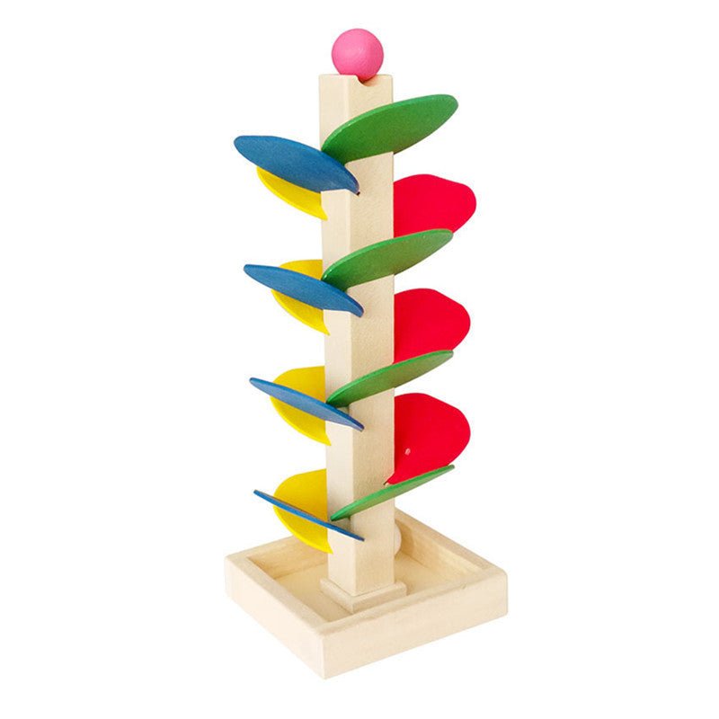 Children's Plug - In Assembly Building Blocks Boys And Girls Puzzle Early Education Leaf Tower Rolling Ball Inverted Bead Game Leaf Ball Toy - KIWI UNIVERS