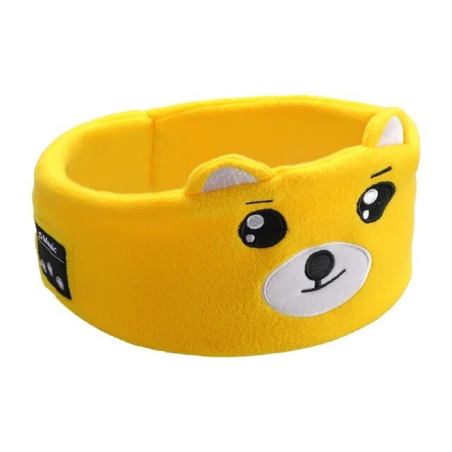 Soft Elastic Comfortable Wireless Music Earphones Kids Animal Sleeping Headphones Eye Mask Bluetooth V5.0 Headphones Headband - KIWI UNIVERS