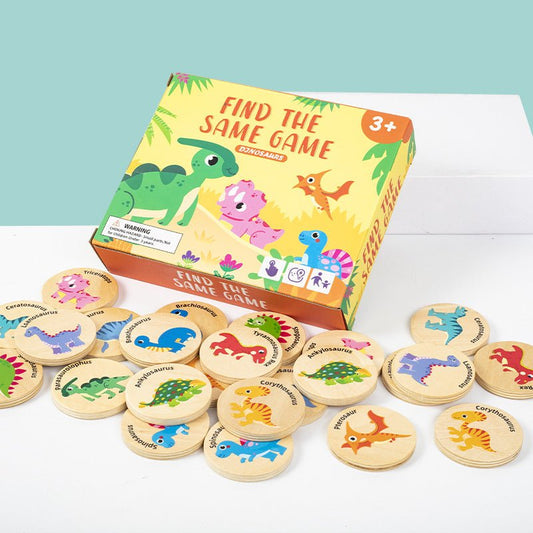 Christmas Toy Gift Dinosaur Find Same Game Children's Puzzle Dinosaur Cognitive Concentration Memory Ability Training Wooden Toy - KIWI UNIVERS