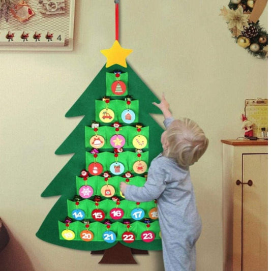 Felt Christmas Tree DIY Digital Three - Dimensional Christmas Decoration Printing Calendar Pendant Children's Toys - KIWI UNIVERS