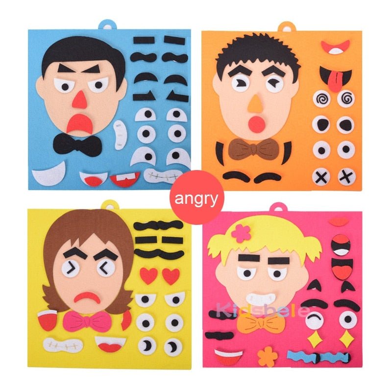 Toys Emotion Change Puzzle Toys 30CM*30CM Creative Facial Expression Kids Educational Toys For Children Learning Funny Set - KIWI UNIVERS