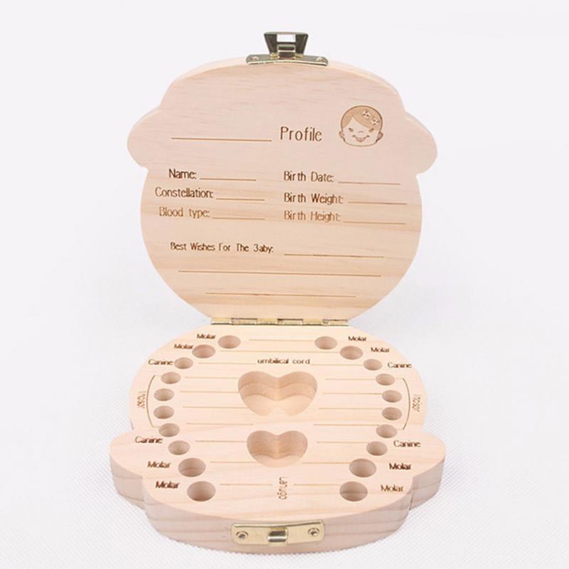 Wooden baby milk teeth box - KIWI UNIVERS