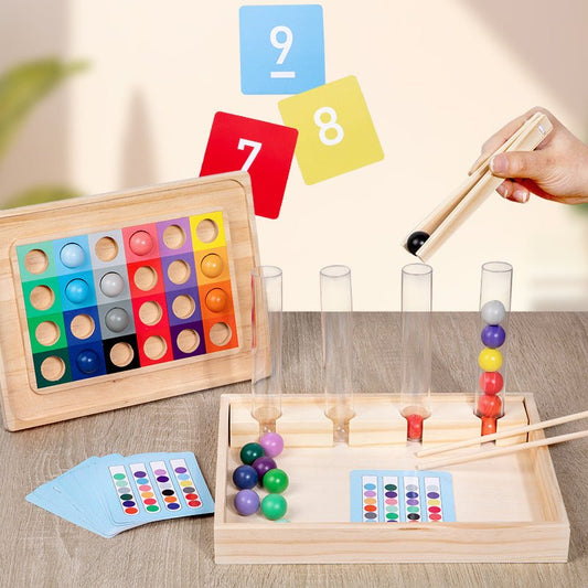 Children's cognitive color gradient matching test tube clip beads puzzle toy - KIWI UNIVERS