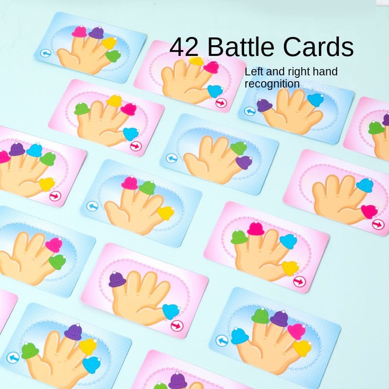 Early Childhood Education Puzzle Thumb Hat Game Left and Right Hand Training Color Cognitive Thinking Battle Game - KIWI UNIVERS