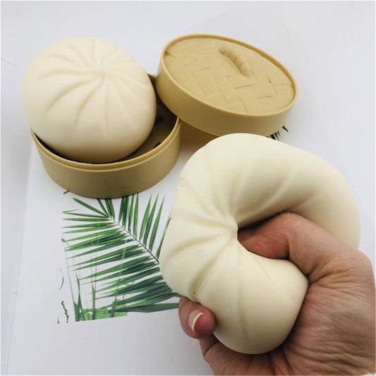 Stress Relief Toy Decompression Sensory Fidget Toy Unzip Toy Steamed Stuffed Bun Simulation Fidget Toy Set - KIWI UNIVERS