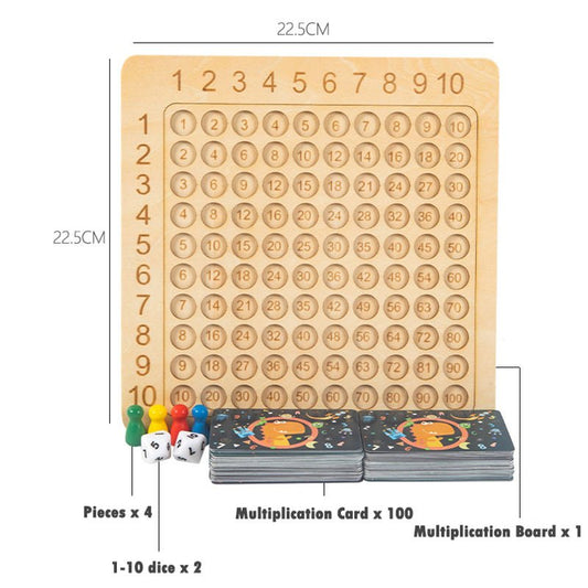 Children's Puzzle Multiplication Practice Teaching Aid Parent - Child Interaction Early Education Multiplication Formula Table Training Thinking Toy - KIWI UNIVERS