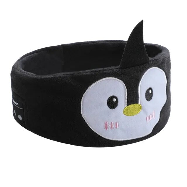 Soft Elastic Comfortable Wireless Music Earphones Kids Animal Sleeping Headphones Eye Mask Bluetooth V5.0 Headphones Headband - KIWI UNIVERS