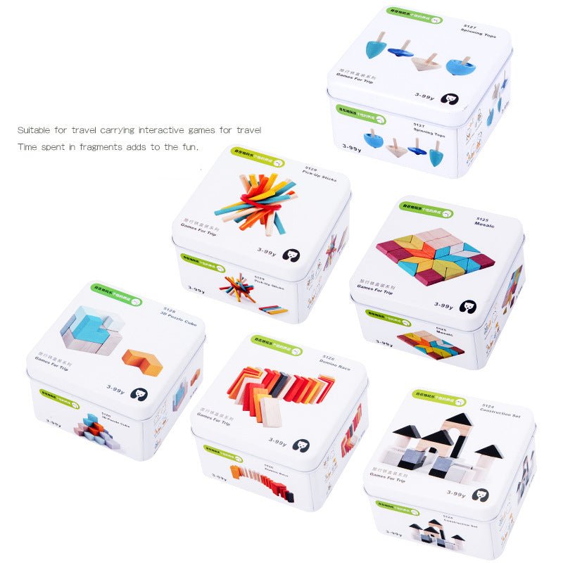 Children's Educational Travel Iron Box Rubik's Cube Puzzle Building Block Gyro Baby Early Education Cognitive Boy And Girl Toys - KIWI UNIVERS