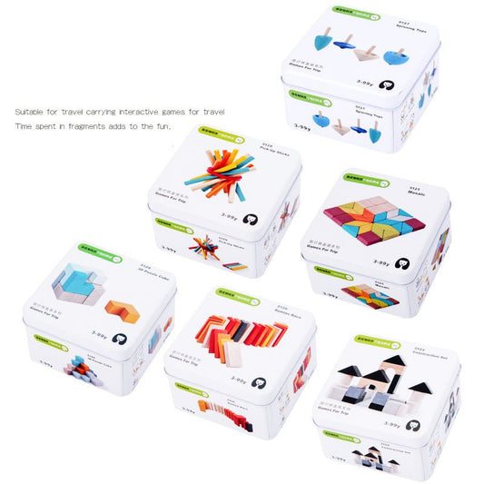 Children's Educational Travel Iron Box Rubik's Cube Puzzle Building Block Gyro Baby Early Education Cognitive Boy And Girl Toys - KIWI UNIVERS