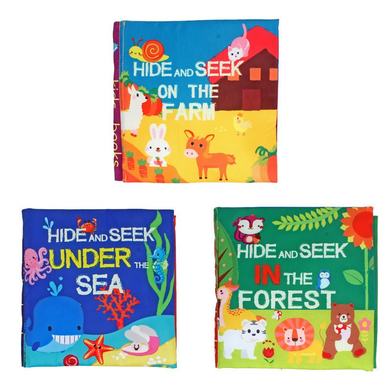 Baby toys three - dimensional cloth books that cannot be torn apart washable children's enlightenment baby ringing paper books - KIWI UNIVERS