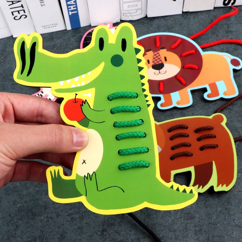 Cartoon Large Animal Fruit Threading Board Children's Early Education Exercise Baby's Fingers Flexible Concentration Educational Toys - KIWI UNIVERS