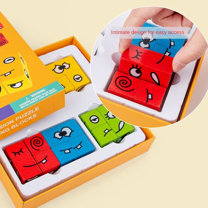 Double face changing Rubik's Cube Toy Creative Large Particle Block Puzzle Parent child Interactive Toy - KIWI UNIVERS