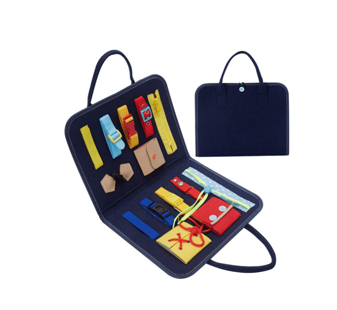 Montessori Busy Board Early Educational Toys Fine Motor Training Self - Care Ability Preschool Children Kids Sensory Education - KIWI UNIVERS