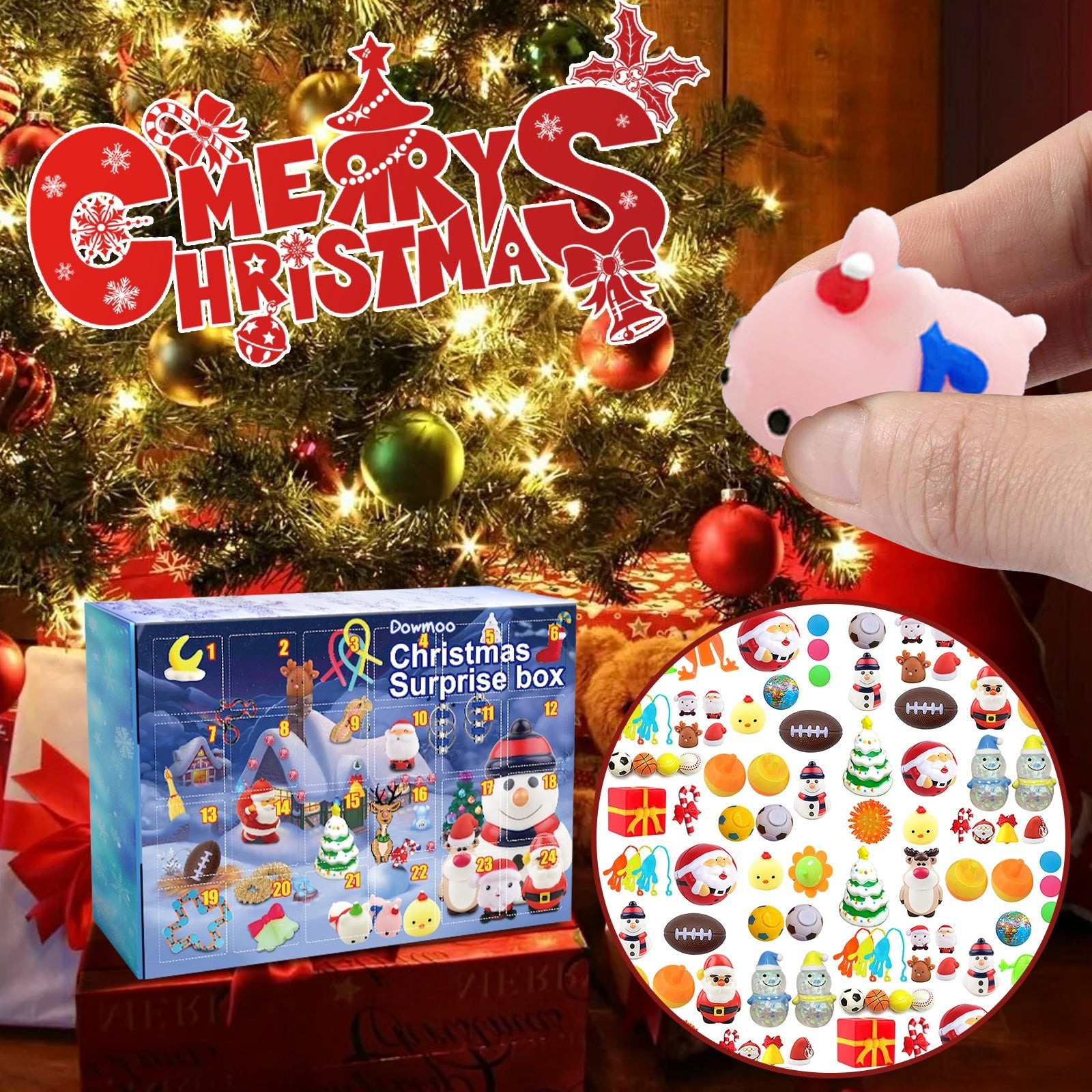 Christmas Surprise Blind Box, Christmas Relief Toys Celebration Atmosphere 24 Random Hidden Blind Box Gifts - KIWI UNIVERS
