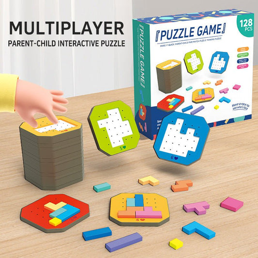 Intelligence Puzzle Game Colorful Block Thinking Puzzle Tetris Puzzle Parent Child Double Battle Focus - KIWI UNIVERS