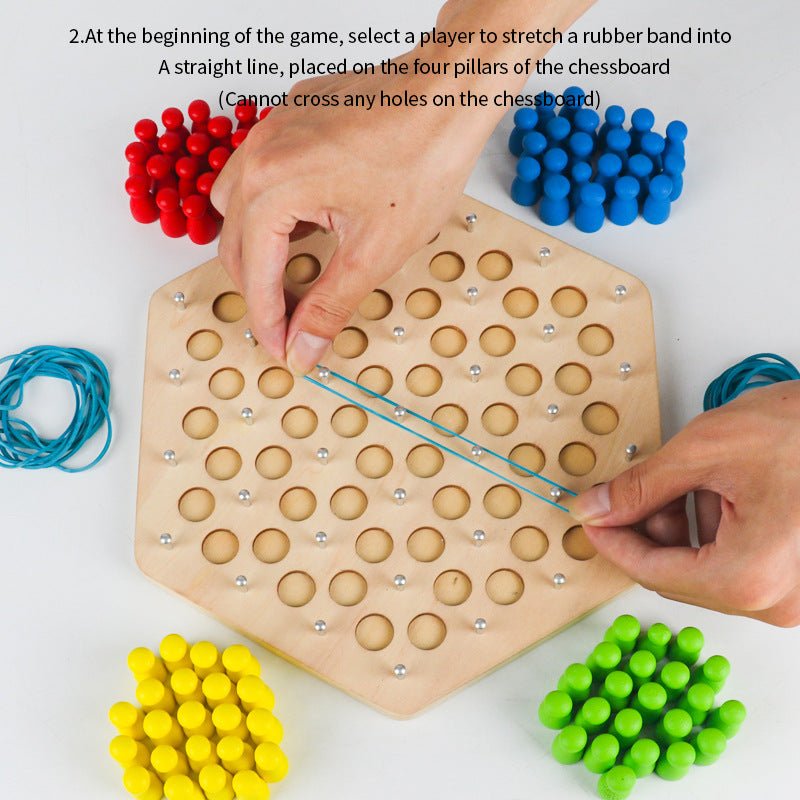 Christmas toys, gifts, geometric triangles, chain chess games, children's puzzle thinking, parent - child interaction, intellectual development, wooden toys - KIWI UNIVERS